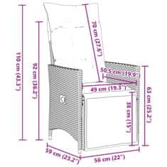 Vidaxl 3dílný bistro set s poduškami černý polyratan