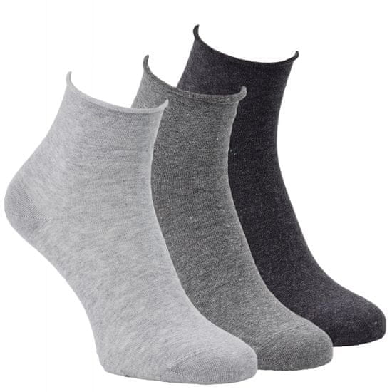 Zdravé Ponožky bavlněné unisex kotníkové ruličkové ponožky 1526323 3pack