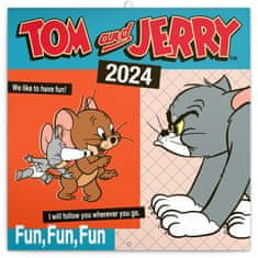 Grooters Poznámkový kalendář Tom a Jerry 2024, 30 × 30 cm