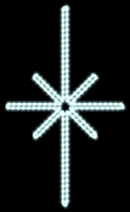 DecoLED DecoLED LED světelný motiv hvězda Polaris,55x45cm,ledově bílá EFD15S2