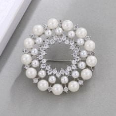 Gaira® Brož Pearls 312065 Silver