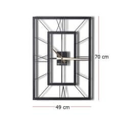 ASIR GROUP Dekorativní kovové nástěnné hodiny November XL, Černá