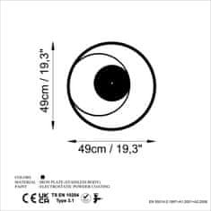 ASIR GROUP Dekorativní kovové nástěnné hodiny Circle 15, Černá