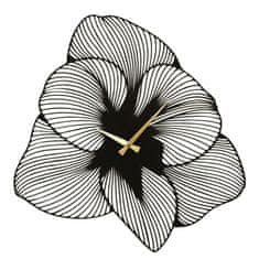 ASIR GROUP Dekorativní kovové nástěnné hodiny Azalea Metal Wall Clock - APS039 70 - Black, Černá