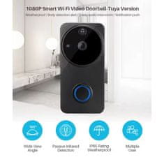 BOT Chytrý zvonek A3 WiFi s kamerou Full HD 1080 Tuya Smart/Smart life černý