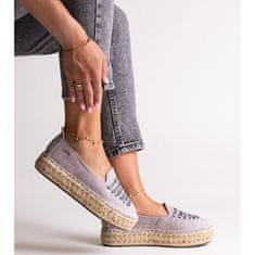 Big Star Šedé espadrilky JJ274890 velikost 40