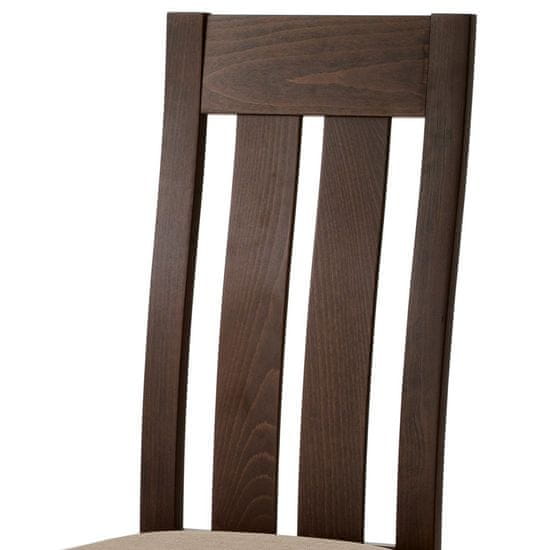 Autronic Dřevěná židle TROGON, ořech/béžová