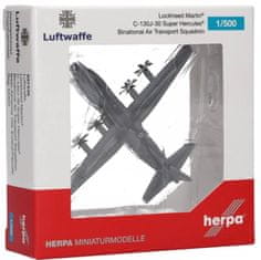 Herpa Lockheed C-130J-30 Super Hercules, Luftwaffe Binational Air Transport Squadron, Německo, 1/500