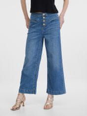 Orsay Modré dámské široké džíny 38