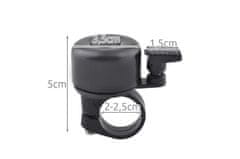 ISO 2356 Zvonek na jízdní kolo mini - černý