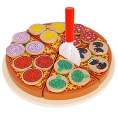 Kruzzel 22471 Dřevěná krájecí pizza PIZZA 21cm