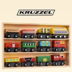 Kruzzel 23522 Dřevěná železnice - 12 kusů