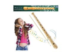 sarcia.eu Dřevěná zobcová flétna s 8 otvory + čistící nástroj 