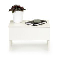 ModernHome Noční stolek, šuplík bílá, HMBT005