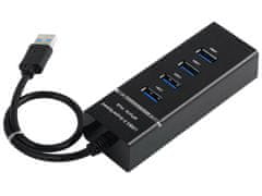 Verk 06311_CZ USB Hub 3.0, 4 porty černý