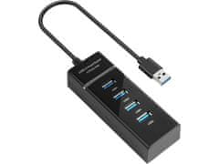 Verk 06311_CZ USB Hub 3.0, 4 porty černý