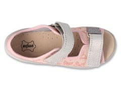 Befado dívčí sandálky s koženou stélkou SUNNY 063PX014 lehká a pružná obuv vel. 27