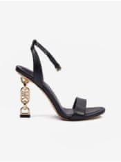 Michael Kors Černé dámské kožené sandálky Michael Kors Tenley Sandal 41