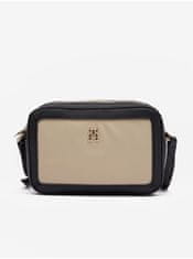 Tommy Hilfiger Černo-béžová dámská crossbody kabelka Tommy Hilfiger TH Essentials S Crossover CB UNI