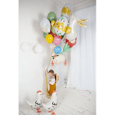 PartyDeco Fóliový balón chodící Slepice, 48x60 cm