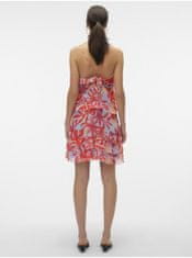 Vero Moda Krémovo-červené dámské květované šaty Vero Moda Marie XS