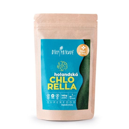 Díky přírodě Holandská chlorella prášek 140 g