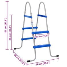 Petromila Schůdky pro nadzemní bazén 84 cm ocel a plast