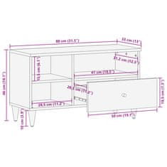 Vidaxl TV skříňka 80 x 33 x 46 cm masivní mangovníkové dřevo