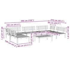 Petromila 6dílná zahradní paletová sedací souprava masivní akáciové dřevo