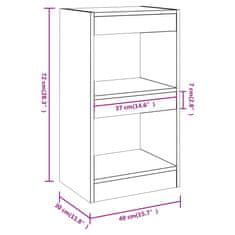 Vidaxl Knihovna / dělicí stěna hnědý dub 40 x 30 x 72 cm