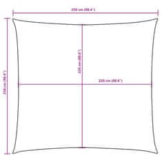 Vidaxl Stínící plachta oxfordská látka čtvercová 2,5 x 2,5 m taupe