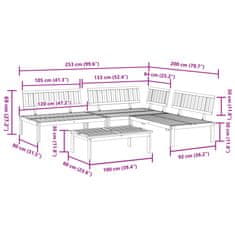 Vidaxl 4dílná zahradní paletová sedací souprava masivní akáciové dřevo