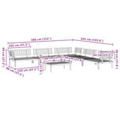 Petromila 6dílná zahradní paletová sedací souprava masivní akáciové dřevo