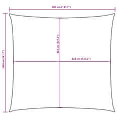 Vidaxl Stínící plachta oxfordská látka čtvercová 3,6 x 3,6 m taupe