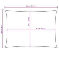Vidaxl Stínící plachta oxfordská látka obdélníková 2 x 3,5 m černá