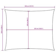 Vidaxl Stínící plachta oxfordská látka obdélníková 2,5x3,5 m krémová