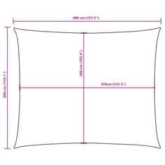 Vidaxl Stínící plachta oxfordská látka obdélníková 3 x 4 m taupe