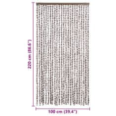 Vidaxl Závěs proti hmyzu taupe a bílý 100 x 220 cm Chenille