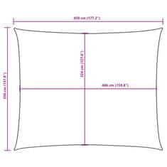 Vidaxl Stínící plachta oxfordská látka obdélníková 3,5 x 4,5 m krémová