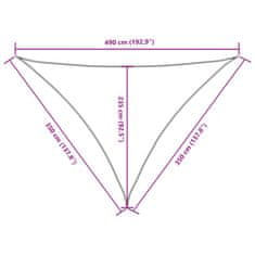 Vidaxl Stínící plachta oxfordská látka trojúhelník 3,5x3,5x4,9 m bílá