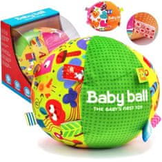 LEBULA WOOPIE Soft Sensory Ball s vložkami pro batole + zvuk