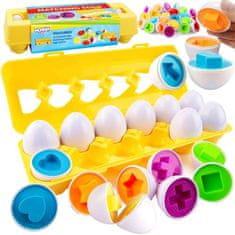 WOOPIE WOOPIE Montessori puzzle s vajíčkem - přiřazování tvarů a barev