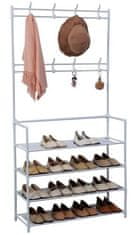 LEBULA Herzberg Segmented Hallstand Clothes Hanger with 4 Shelves Shoe Rack - 80x155cm