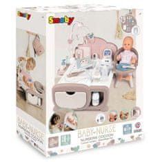 Smoby SMOBY Baby Nurse Electronic Large Nook pro dětské panenky 19 příslušenství