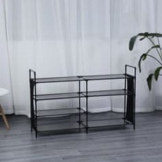 LEBULA Herzberg 7 Layer Storage Shoe Rack -112x70cm Black