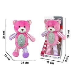 WOOPIE WOOPIE BABY Snuggly Sleeping Projector 2 v 1 Pink Teddy Bear - 10 ukolébavek