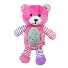 WOOPIE WOOPIE BABY Snuggly Sleeping Projector 2 v 1 Pink Teddy Bear - 10 ukolébavek