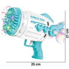 WOOPIE Pistole na mýdlové bubliny WOOPIE 91 otvorů modrá