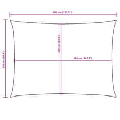 Vidaxl Stínící plachta oxfordská látka obdélníková 2,5 x 4 m krémová