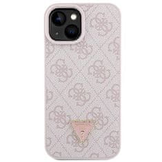 Guess hard silikonový obal iPhone 15 PLUS 6.7" Pink Crossbody 4G Diamond Triangle